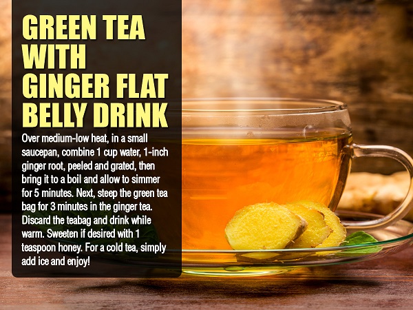 Green Tea with Ginger Flat Belly Drink