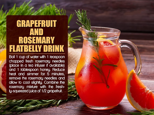 Grapefruit and Rosemary Flat Belly Drink 