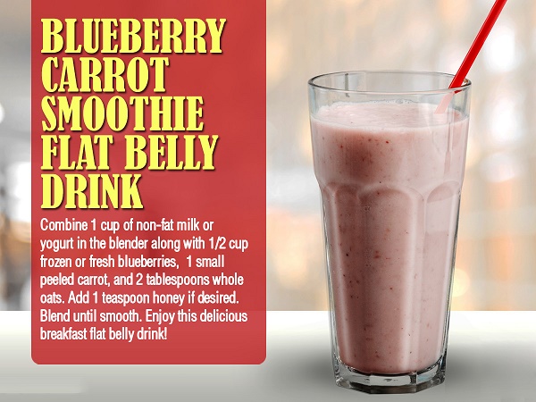 Blueberry-Carrot Smoothie Flat Belly Drink 