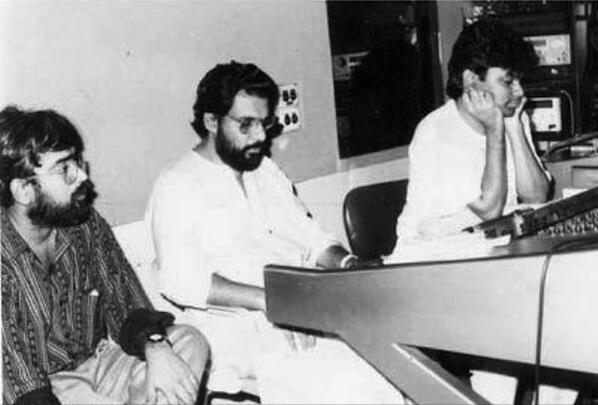 A young AR Rahman with Yesudas