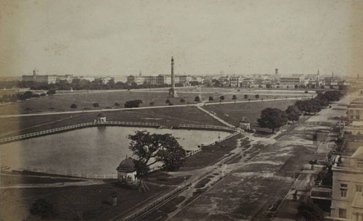 Aerial view of Maidan Kolkata 1870
