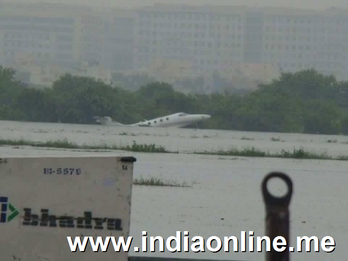 Chennai Airport Planes Getting Swept Away