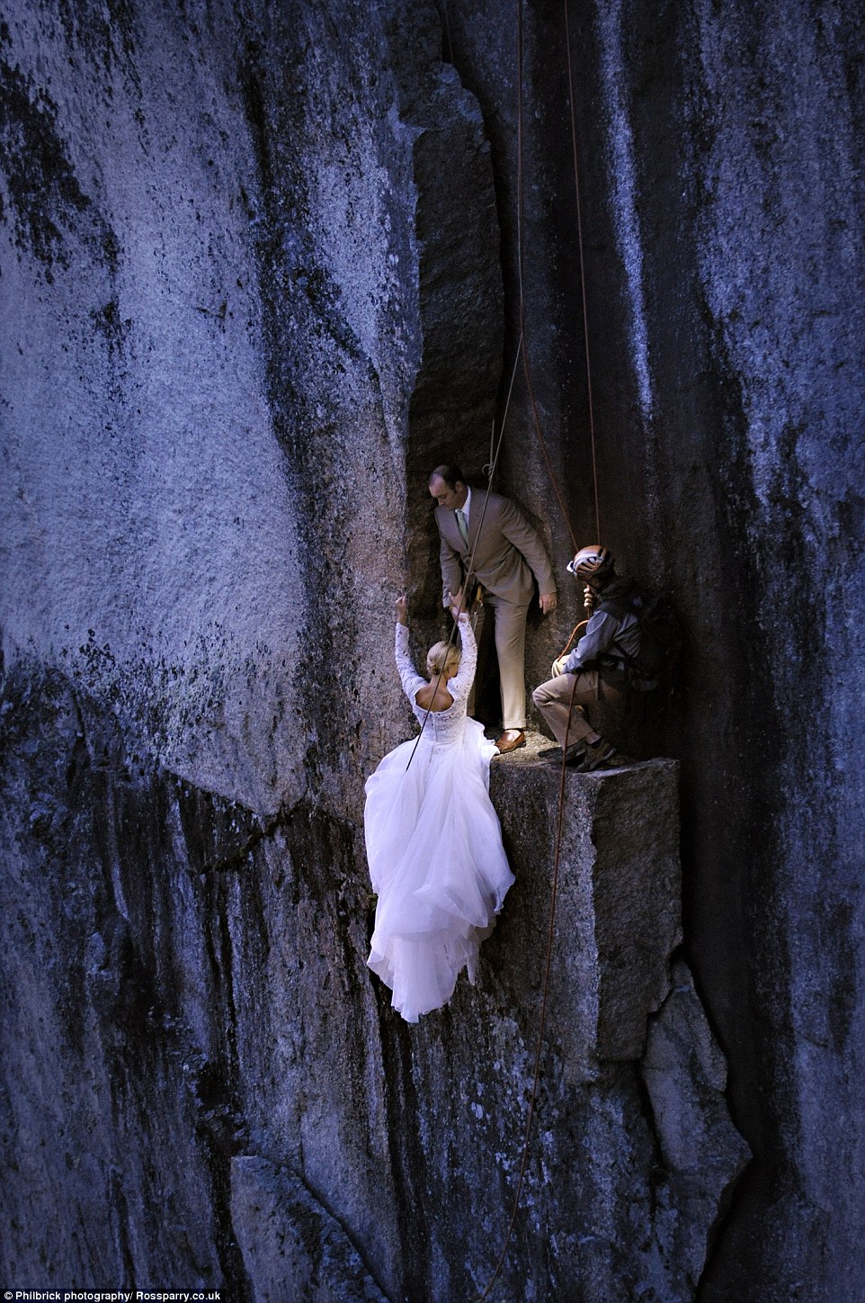 'We got some great shots of them by rappelling down very close to them and shooting from above,' Jay says of his photographic subjects