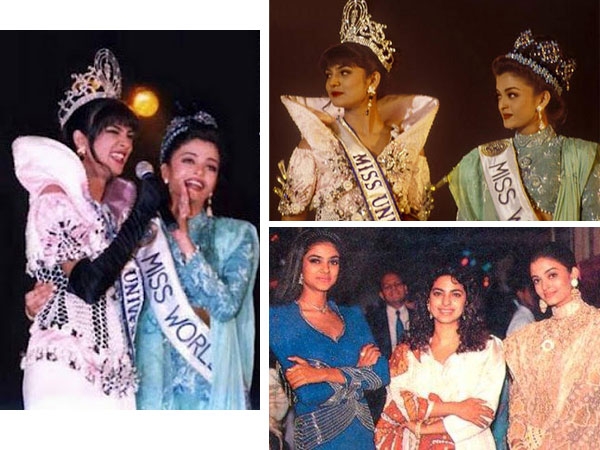 Miss Universe Sushmita Sen and Miss World Aishwarya Rai in the 90s
