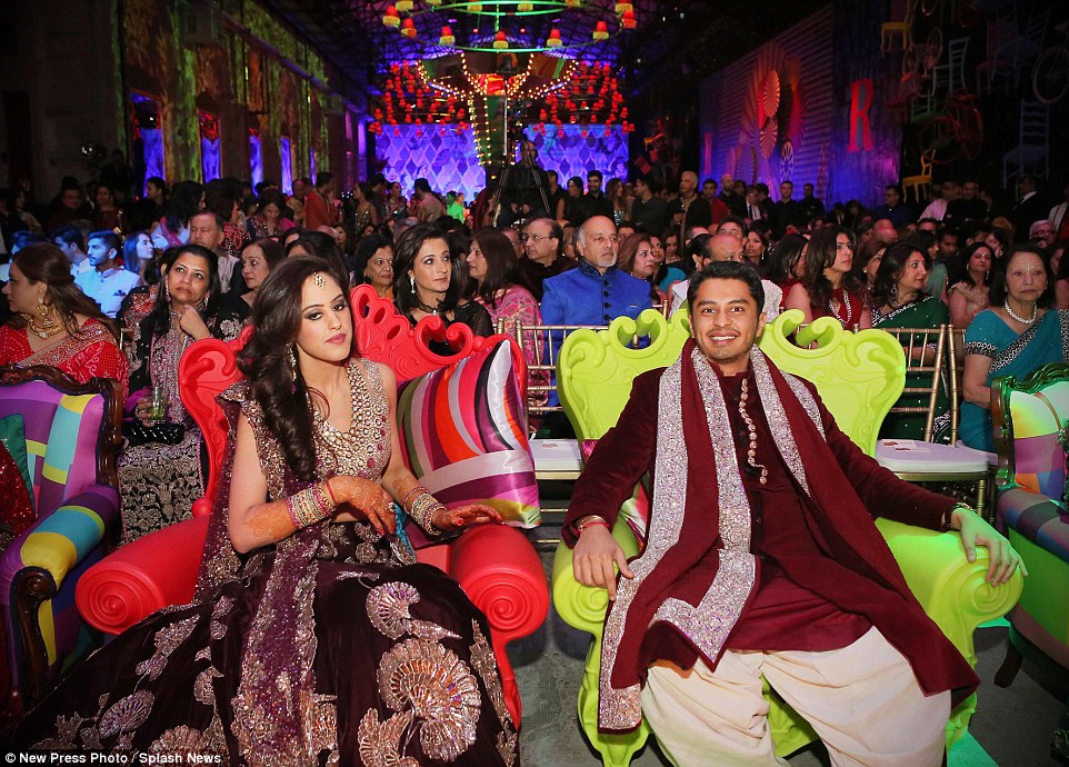 Rohan Mehta, right, and his beautiful wife Roshini, right, continued their marathon three-day wedding celebration in Florence