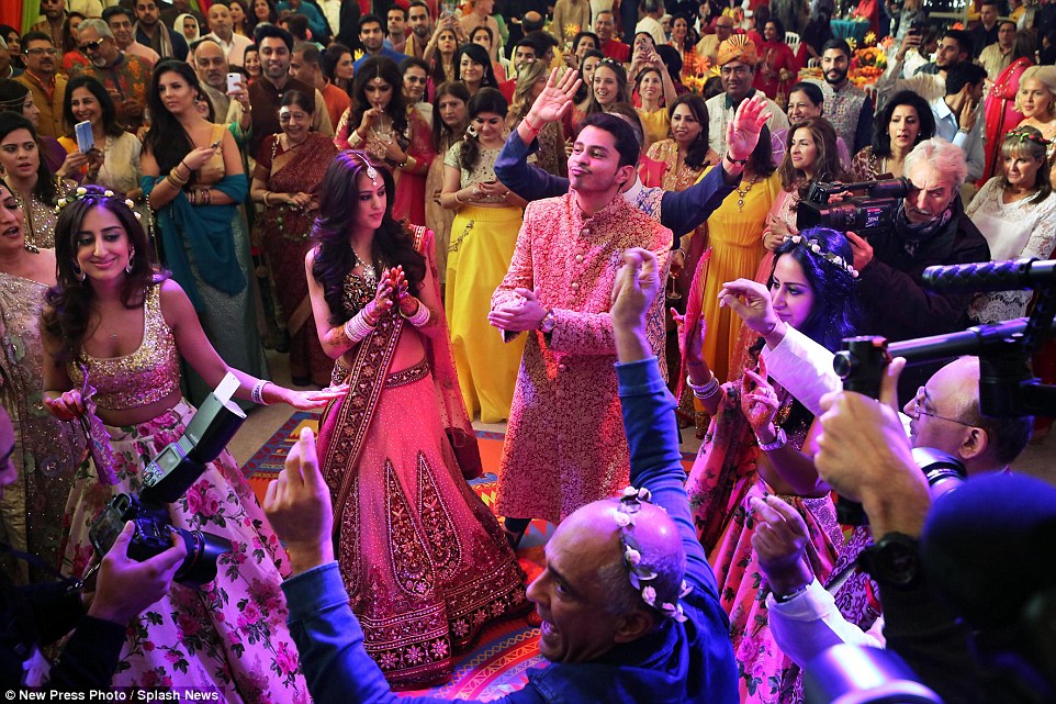 The wedding of Rohan Mehta to his new bride Roshni at a historic venue in Florence. Mr Mehta is the son of Indian millionaire Yogesh Mehta, who reportedly spent £14million on the ceremony�