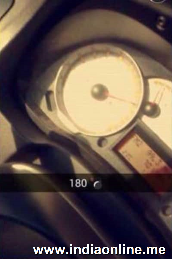 The car speed was racing at an incredibly fast speed.