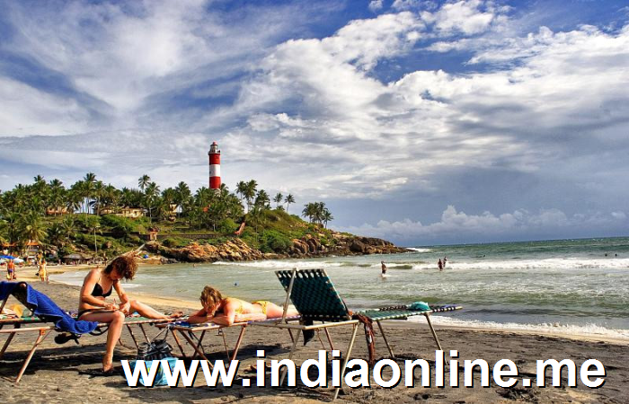 Sunbathing  in beaches in Kerala 