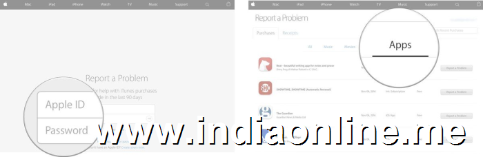 Visit reportaproblem.apple.com, then enter your Apple ID, then select the purchase tab for the item you want to report
