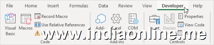 Developer Tab