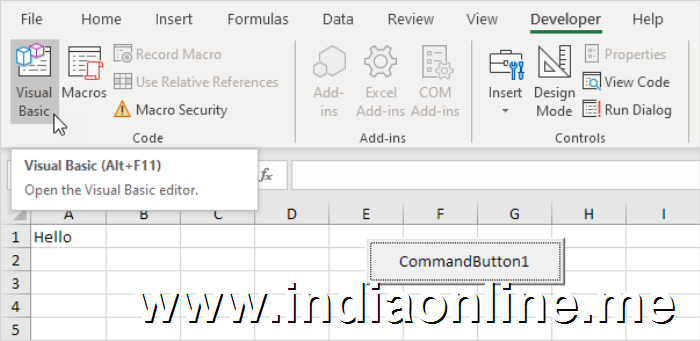 Open the Visual Basic Editor