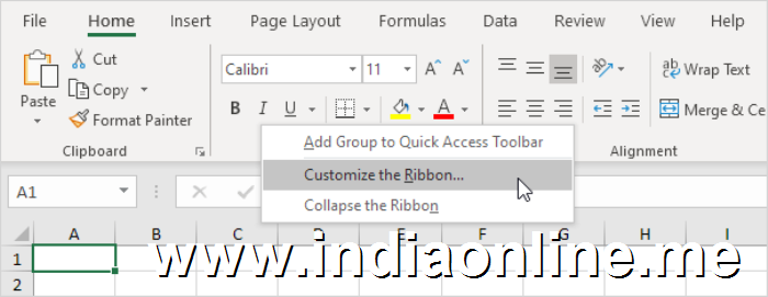 Customize the Ribbon in Excel